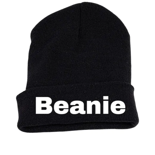 Black cuffed beanie