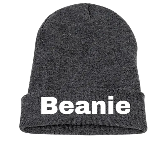 Dark heather cuffed beanie