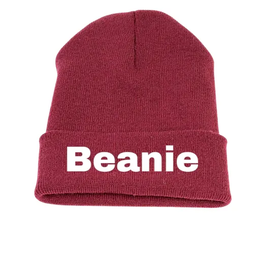 Maroon cuffed beanie